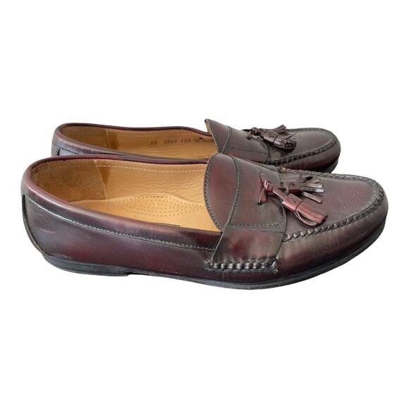 Cole Haan Men\'s Burgundy Brown Tassel Leather Loafers Size‎ 11 1/2 main image 5